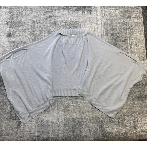 lululemon athletica Sweaters - Lululemon Forward Flow Poncho Womens OS Light Blue Viscose Silk Cape Minimal